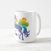 虹色ユニコーンデザイン コーヒーマグカップ (正面右)