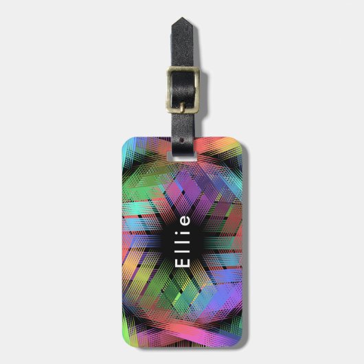 虹色ライト ラゲッジタグ (正面縦)