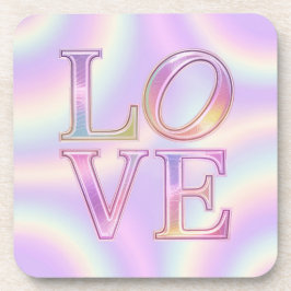 虹色ラブピンクラベンダーコースターセット コースター