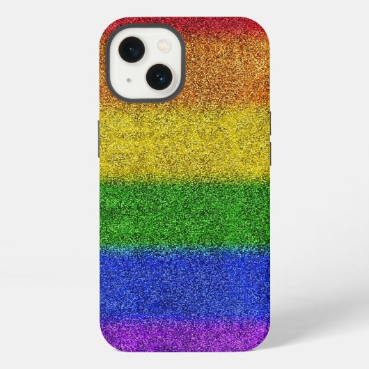 虹色ラメグラデーション iPhoneケース (裏面)