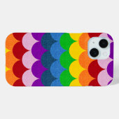 虹色ラメ入りマーメイドスケール柄 Case-Mate iPhoneケース (裏面 (横))