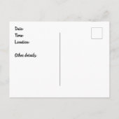 虹色ランダム水玉模様 インビテーションポストカード (裏面)