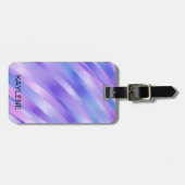 虹色リボンパーソナライズされたラゲッジタグ ラゲッジタグ (正面横)