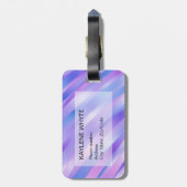 虹色リボンパーソナライズされたラゲッジタグ ラゲッジタグ (裏面縦)