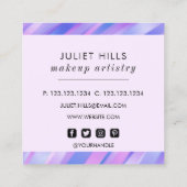 虹色リボン正方形名刺 スクエア名刺 (裏面)