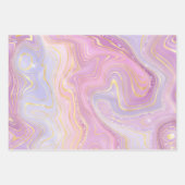 虹色レインボーグラディエントおよび金箔層 ラッピングペーパーシート (正面3)