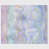 虹色レインボーグラディエントおよび金箔層 ラッピングペーパー (フラット)