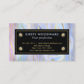 虹色レインボーグラディエントおよび金箔層 名刺 (裏面)