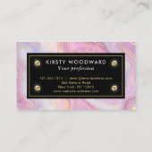 虹色レインボーグラディエントおよび金箔層 名刺 (裏面)