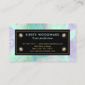 虹色レインボーグラディエントおよび金箔層 名刺 (裏面)