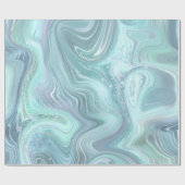 虹色レインボーグラディエントおよび銀箔の地層 ラッピングペーパー (フラット)