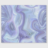 虹色レインボーグラディエントおよび銀箔の地層 ラッピングペーパー (フラット)