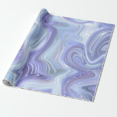 虹色レインボーグラディエントおよび銀箔の地層 ラッピングペーパー (アンロールド)