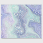 虹色レインボーグラディエントおよび銀箔の地層 ラッピングペーパー (フラット)