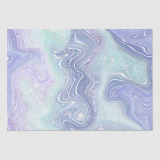 虹色レインボーグラディエントおよび銀箔の地層 薄葉紙 (正面)