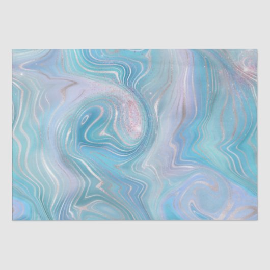 虹色レインボーグラディエントおよび銀箔の地層 薄葉紙 (正面)