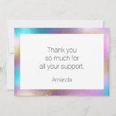 虹色レインボーグラム サンキューカード (裏面)