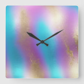 虹色レインボーグラム スクエア壁時計 (正面)