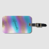 虹色レインボーグラム ラゲッジタグ (正面横)