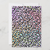 虹色レインボーレオパードピンク40歳の誕生日 招待状 (裏面)