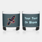 虹色レイヴン ウイスキーグラス (正面)