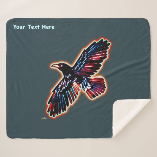 虹色レイヴン シェルパブランケット (正面(横))