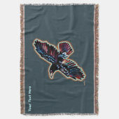 虹色レイヴン スローブランケット (正面縦)