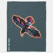 虹色レイヴン フリースブランケット (正面)