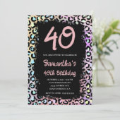 虹色レオパードの40歳の誕生日 招待状 (スタンド正面)