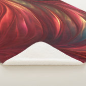 虹色レッド抽象芸術旋回 シェルパブランケット (3/4)