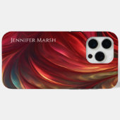 虹色レッド抽象芸術旋回 Case-Mate iPhoneケース (裏面 (横))