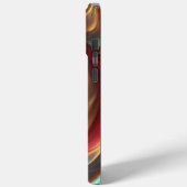 虹色レッド抽象芸術旋回 Case-Mate iPhoneケース (裏面 / 左)