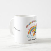 虹色ロケット アップル 世界一の先生 コーヒーマグカップ (正面左)