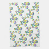 虹色吹のシャボン玉 キッチンタオル (縦)