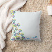 虹色吹のシャボン玉 クッション (ブランケット)