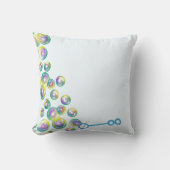 虹色吹のシャボン玉 クッション (正面)