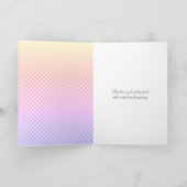 虹色市松模様にの勾配感謝してい付き カード (内部)