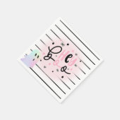 虹色幽霊ヘイブパステルハロウィーン誕生日 スタンダードカクテルナプキン (角)