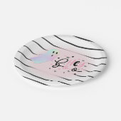 虹色幽霊ヘイブブピンクハロウィーン誕生日 ペーパープレート (アングル)