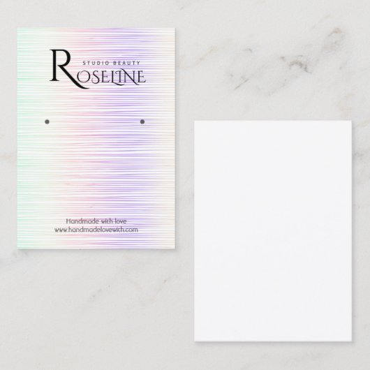 虹色数々のの虹彩色のジュエリー表示 名刺 (正面/裏面)