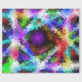 虹色渦巻形のクロム5 ラッピングペーパー (フラット)