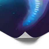 虹色白熱［赤熱］光を放つヒトデ ポスター (角)