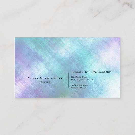 虹色素晴らしきらめく 名刺 (裏面)