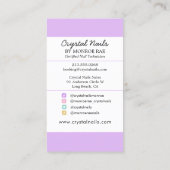 虹色結晶ネイリスト美しいサロンブ 名刺 (裏面)