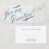 虹色美しいサロンアポイントメント 予約カード (正面/裏面)