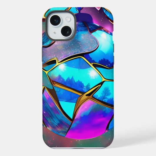 虹色輝く地球 iPhoneケース (裏面)