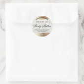 虹色金ゴールド縁ど大理石体バターラベル ラウンドシール (バッグ)