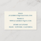 虹色金ゴールド衣料品ブティック委託品 名刺 (裏面)