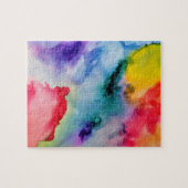 虹色鮮やかの色のパターン ジグソーパズル (横)