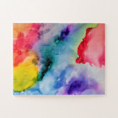 虹色鮮やかの色のパターン ジグソーパズル (横)